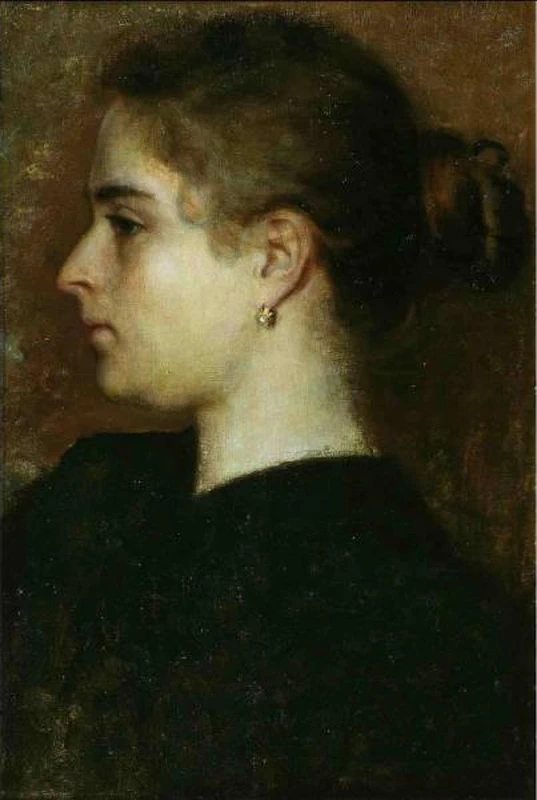 Cesare Bertolotti-45-Ritratto femminile di profilo - Brescia